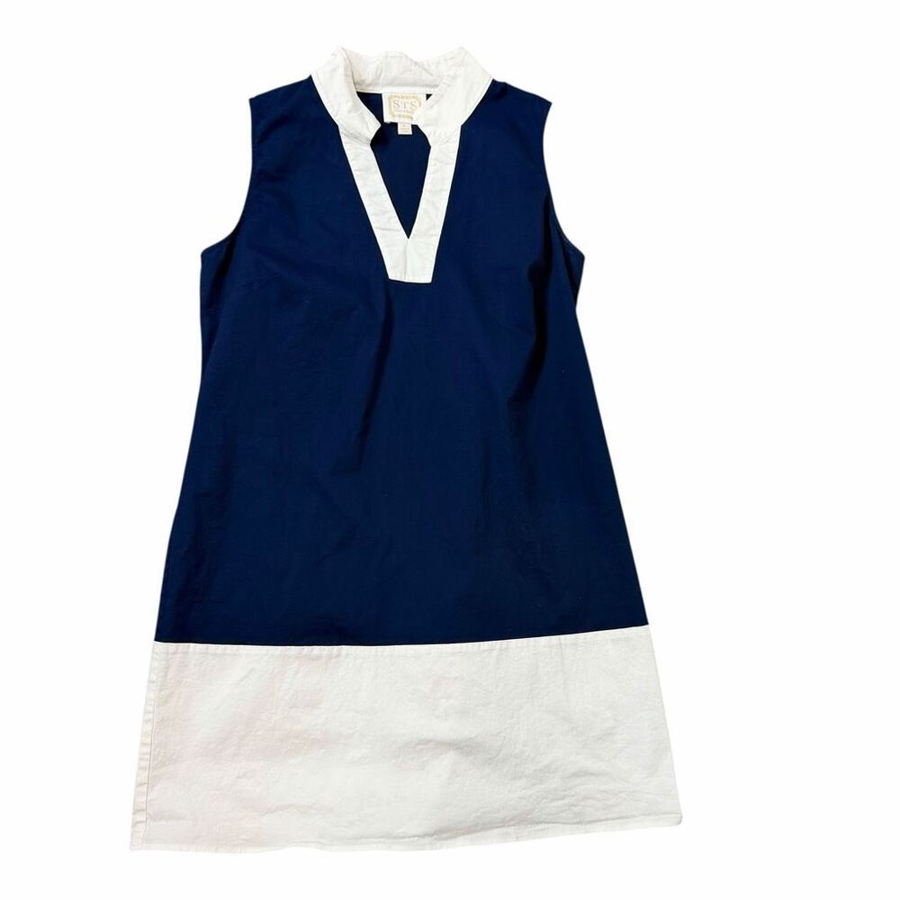 Sail To Sable Shift Dress Navy Blue White White cotton XL sleeveless Tunic STS